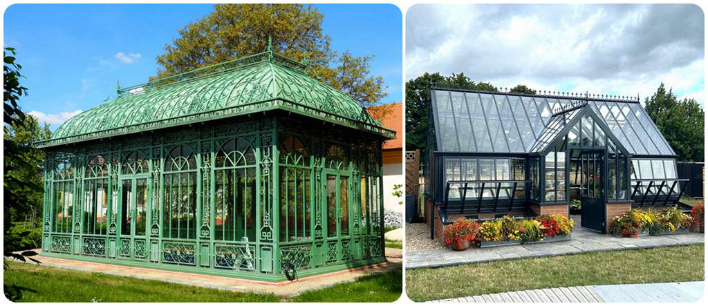 Victorian Greenhouse, glass greenhouse, victorian style greenhouse, Slanted Roof Greenhouse